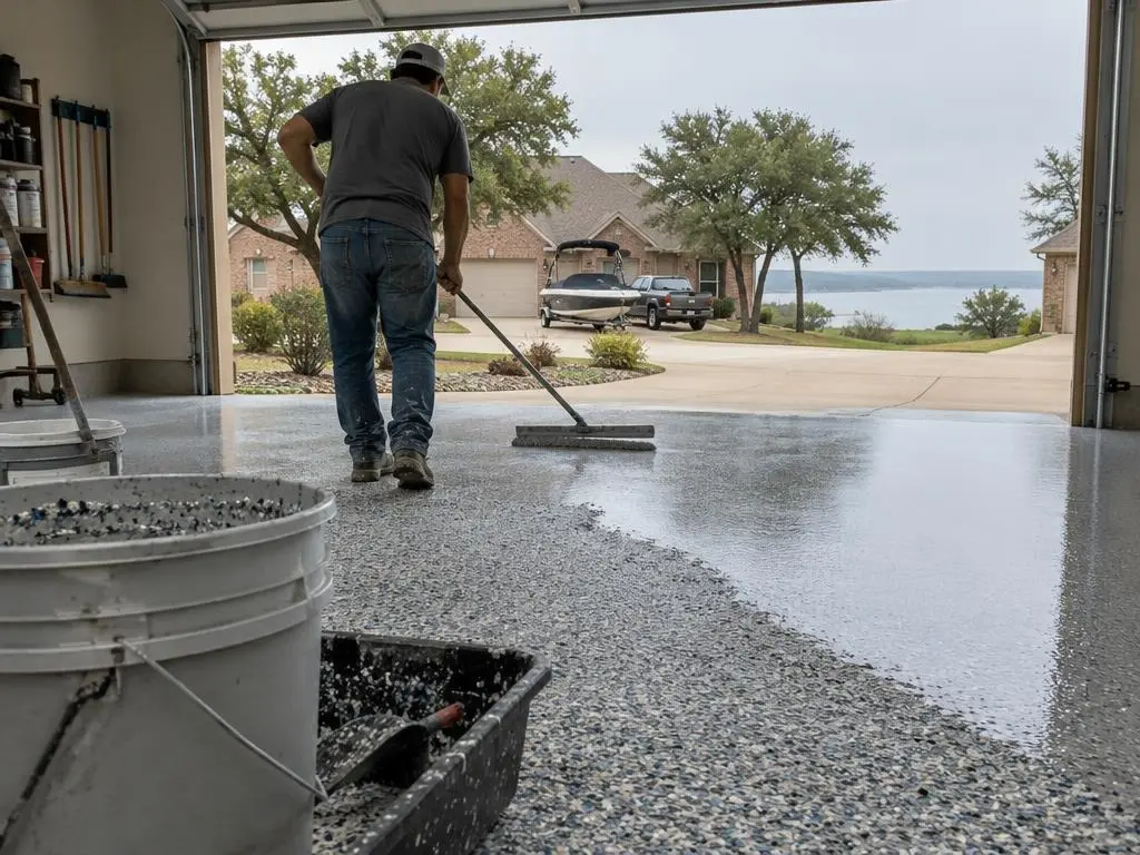Epoxy Flake Floors in Lewisville, TX